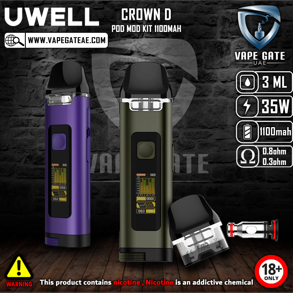 Uwell Crown D Pod Mod Kit, 5-35W 1100mAh