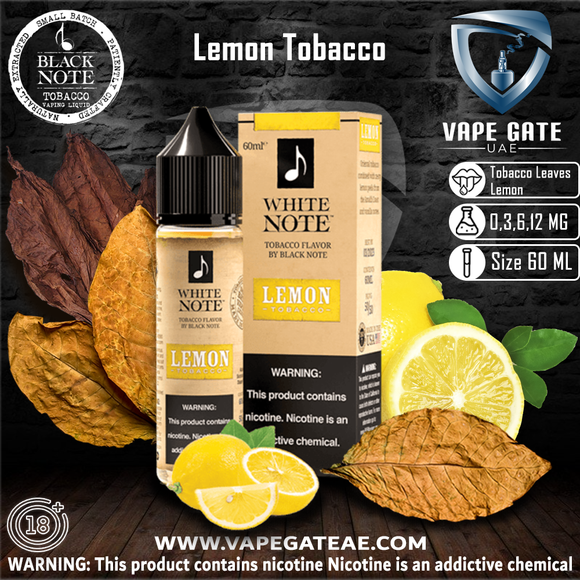 WHITE NOTE - Lemon Tobacco 60ML vape delivery dubai