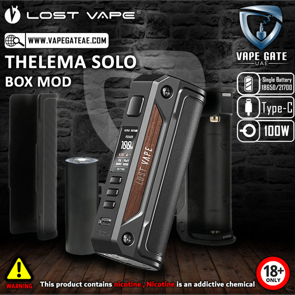 Thelema Solo 100W Box Mod - by Lost Vape vape free delivery dubai