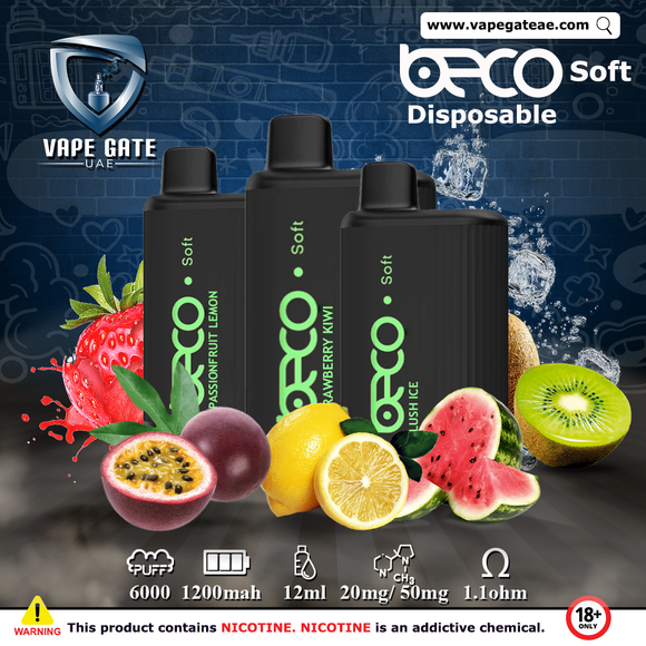 Vaptio - Beco Soft Disposable Vape 6000 Puffs ABU DHABI DUBAI AL AIN RUWAIS RAK UAQ SHARJAH KSA