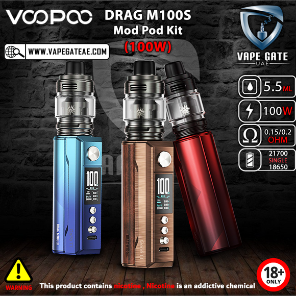 VOOPOO Drag M100S Mod Pod Kit (100W) vape sameday delivery dubai