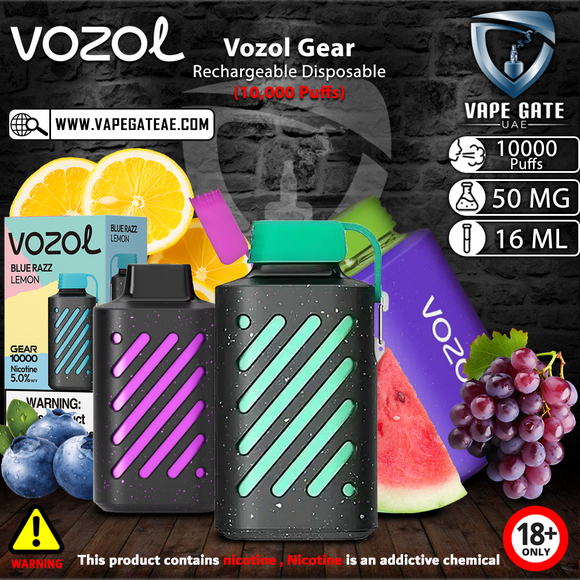 Vozol Gear Rechargeable Disposable Vape (10,000 Puffs) vape Dubai fast delivery