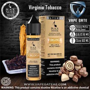 Black Note Virginia Tobacco 60ML best vape shop in dubai