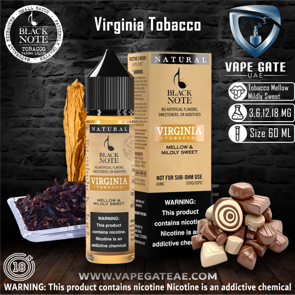 Black Note Virginia Tobacco 60ML best vape shop in dubai