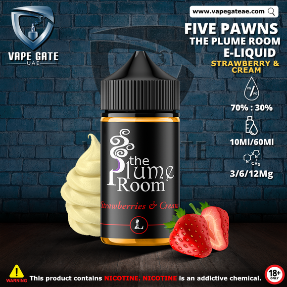 The Plume Room Strawberries & Cream - 60ml E liquid by Five Pawns California DUBAI ABU DHABI UMM AL QUAWAIN RAS AL KHAIMAH AJMAN KSA