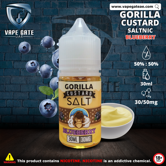 Gorilla Custard Blueberry SaltNic by E&B Flavor VAPE DELIVERY DUBAI