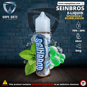 Spearmint Bubblegum 60ml E Liquid 0mg Nicotine by Seinbros - mg / 60 ml - E-LIQUIDS - UAE - KSA -