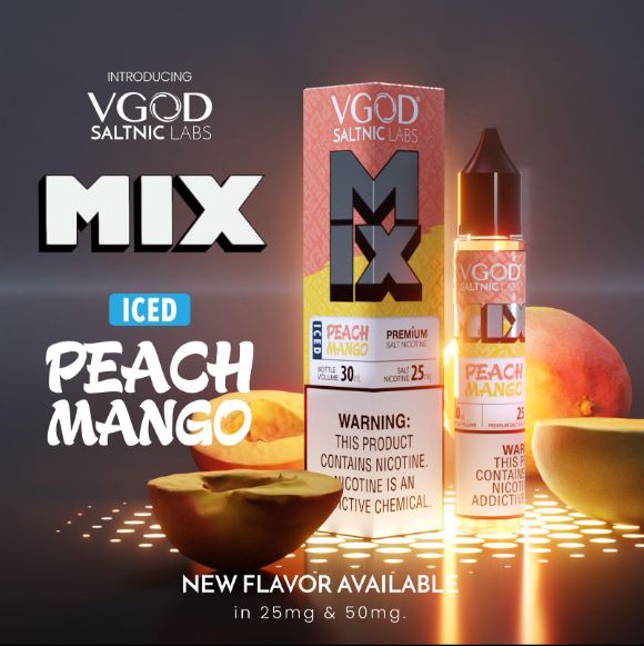 VGOD Iced Peach Mango Salt Nic - 30ml vape online delivery same day dubai & abu dhabi