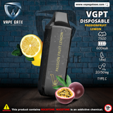 VGPT Disposable Vape passionfruit lemon best vape shop in dubai