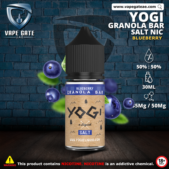 Yogi Granola Bar Blueberry 30ml Saltnic best vape shop in Dubai