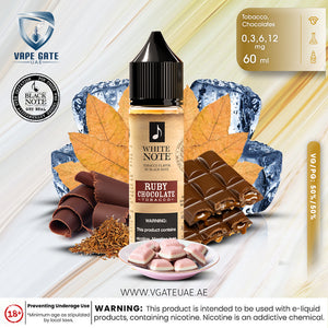 WHITE NOTE - Ruby Chocolate Tobacco 60ML Abudhabi KSA Oman