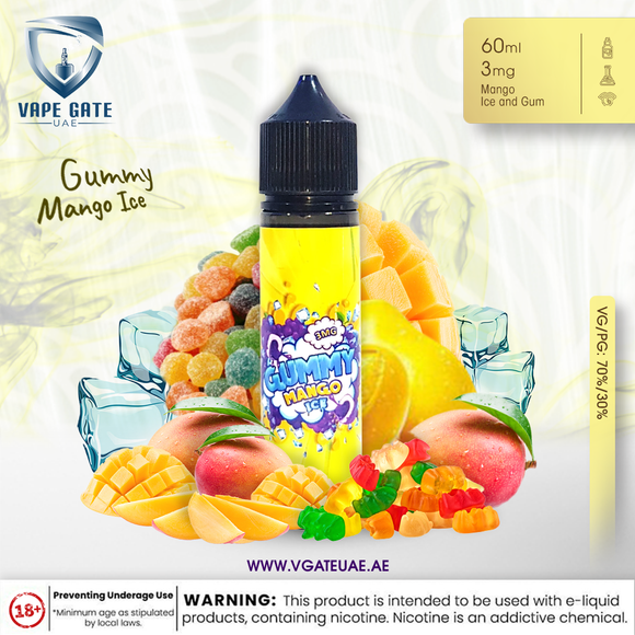 Gummy Mango Ice 60ml E Liquid by Gummy Eliquid Abudhabi Dubai Al ain KSA