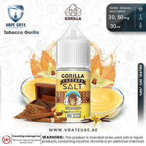 Tobacco Gorilla Custard SaltNic by E&B Flavor Abudhabi KSA Dubai
