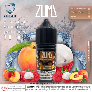 Zuma Summer Peach/Lychee 30ml Saltnic - Salt Nic - UAE - KSA - Abu Dhabi - Dubai - RAK 1