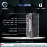 LOST VAPE THELEMA DNA250C BOX MOD - Gunmetal/Carbon Fiber - Vape Kits - UAE - KSA - Abu Dhabi -