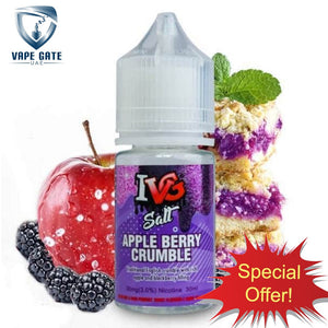 Apple Berry Crumble 30ml Saltnic by IVG vape gate uae