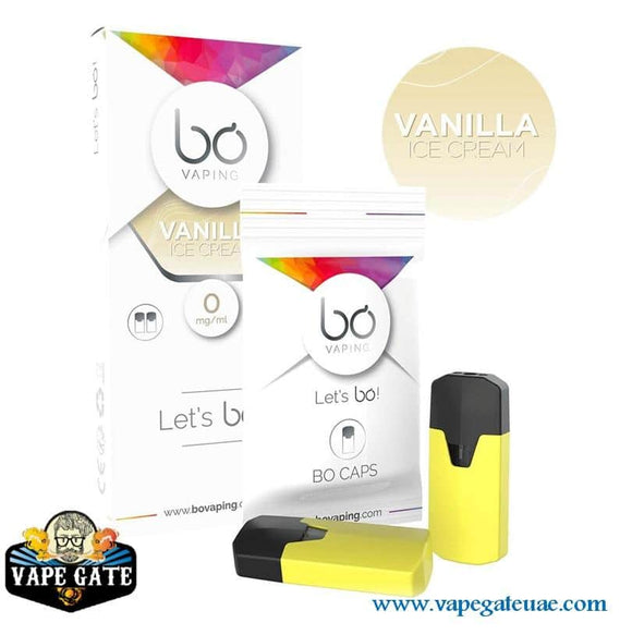BO Caps Pods Vanilla Ice Cream by BO Vaping Abu Dhabi Dubai UAE, Dubai Expo 2020