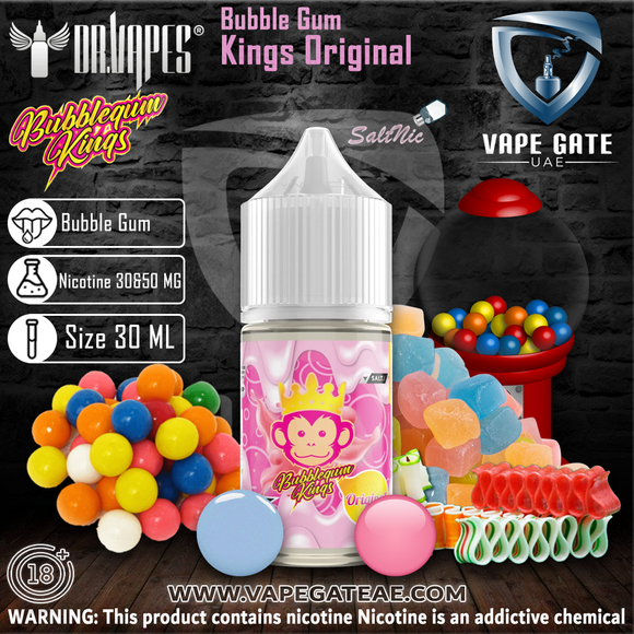 Bubble Gum Kings Original 30ml SaltNic by Dr. Vapes - Salt Nic - UAE - KSA - Abu Dhabi - Dubai - RAK