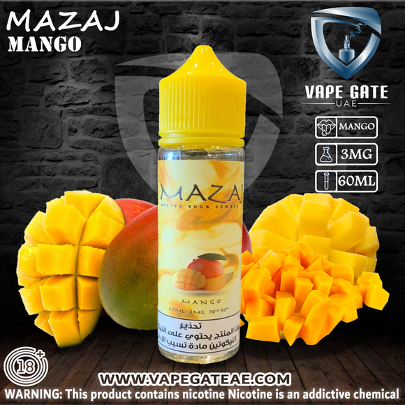 Mango - by Mazaj 60ml E Juice - 3 mg / 60 ml - E-LIQUIDS - UAE - KSA - Abu Dhabi - Dubai - RAK 1