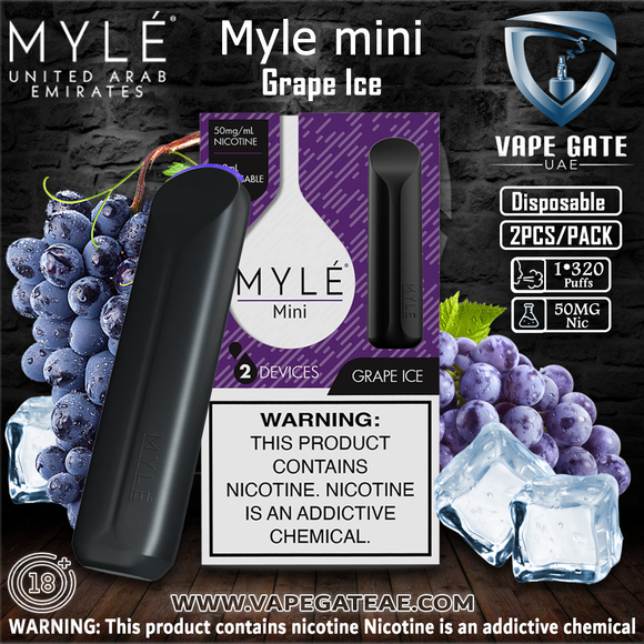 Myle Mini Grape iCE Disposable Pods Abu Dhabi Dubai Al Ain Ajman Fujairah