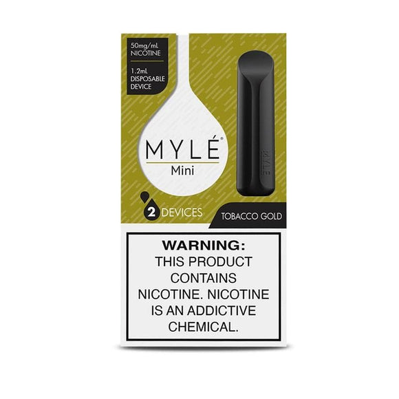 MYLE Mini Tobacco Gold Disposable Device - POD SYSTEMS - UAE - KSA - Abu Dhabi - Dubai - RAK 1