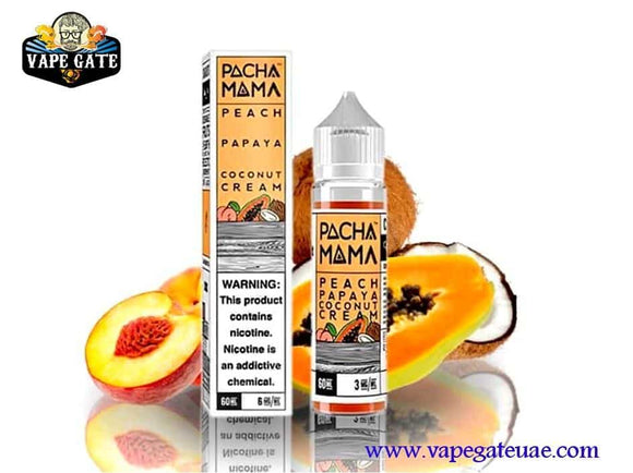 Pachamama Peach Papaya Coconut Cream E juice by Charlie’s Chalk Dust