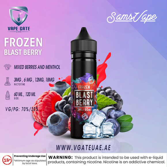 Sam Vapes Frozen Blast Berry 60ml E Liquid - 18 mg / 60 ml - E-LIQUIDS - UAE - KSA - Abu Dhabi -