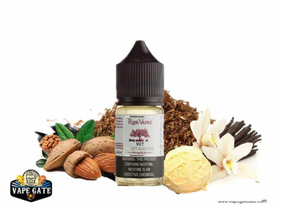 VCT Sweet Almond by Ripe Vape, Shop authentic and nest saltnic in UAE online, shop online best saltnic flavor, vape gate uae
