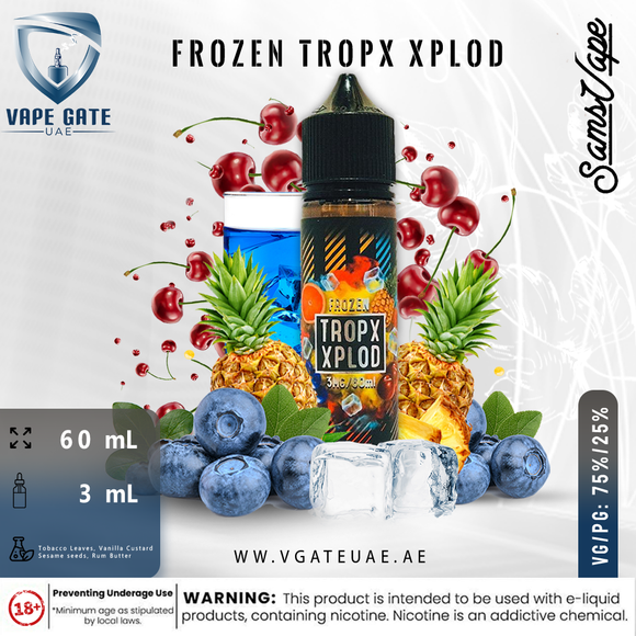 Frozen Tropx Xplod E Liquid by Sam Vapes Abudhabi Dubai KSA