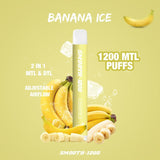 SMOOTH DISPOSABLES (50MG - 1200 Puffs) - Banana Ice - Pods - UAE - KSA - Abu Dhabi - Dubai - RAK 17