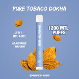 SMOOTH DISPOSABLES (50MG - 1200 Puffs) - Pure Tobacco Dokha - Pods - UAE - KSA - Abu Dhabi - Dubai -