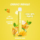 SMOOTH DISPOSABLES (20MG - 1200 Puffs) - Omano Mango - Pods - UAE - KSA - Abu Dhabi - Dubai - RAK 11