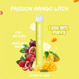 SMOOTH DISPOSABLES (50MG - 1200 Puffs) - Passion Mango Litchi - Pods - UAE - KSA - Abu Dhabi - Dubai