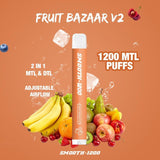 SMOOTH DISPOSABLES (50MG - 1200 Puffs) - Fruit Bazaar V2 - Pods - UAE - KSA - Abu Dhabi - Dubai - 