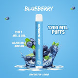 SMOOTH DISPOSABLES (50MG - 1200 Puffs) - Blueberry - Pods - UAE - KSA - Abu Dhabi - Dubai - RAK 5