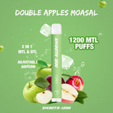 SMOOTH DISPOSABLES (50MG - 1200 Puffs) - Double Apple Moasal - Pods - UAE - KSA - Abu Dhabi - Dubai 