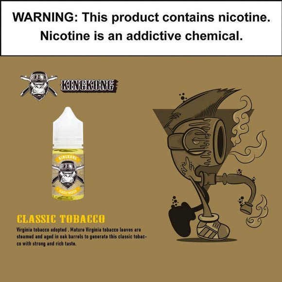 King Kong - Classic Tobacco 30ml Saltnic Abudhabi Dubai KSA