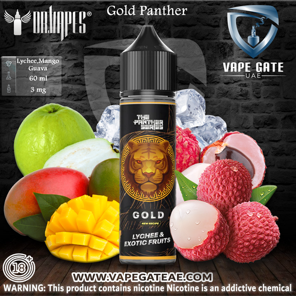 Gold Panther New Recipe 60ml E Liquid by Dr. Vapes - E-LIQUIDS - UAE - KSA - Abu Dhabi - Dubai - RAK