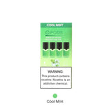 QPODS Salt Nic Oil Cartridge 0.9ml 4PCS/Pack - Cool Mint - Pods - UAE - KSA - Abu Dhabi - Dubai - 