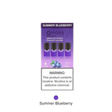 QPODS Salt Nic Oil Cartridge 0.9ml 4PCS/Pack - Summer Blueberry - Pods - UAE - KSA - Abu Dhabi - 
