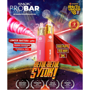 SMOK Pro Bar Disposable Vape Kit 1500 Puffs 1000mAh Abudhabi Dubai KSA