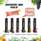 Smooth-500 Gold (1500 MTL Puffs) - ABUDHABI - KSA - Oman - Jordan - EGYPT